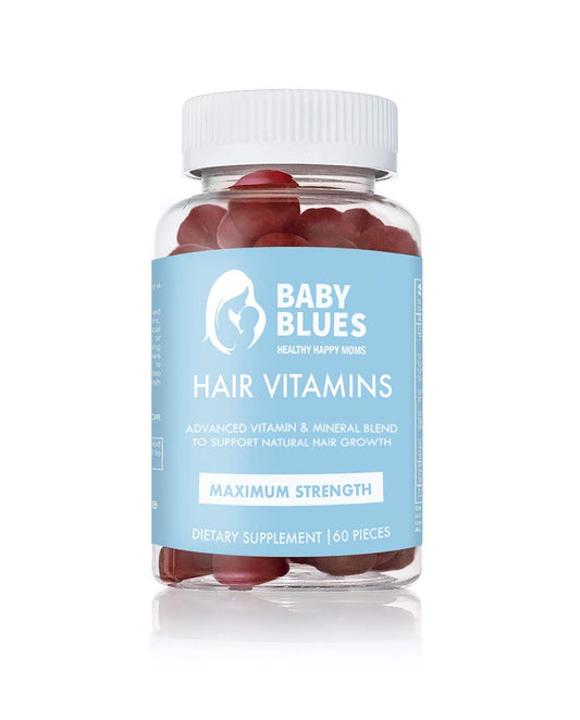 Baby Blues Postpartum Hair Loss Vitamins - Passion Fruit Gummies with Biotin, Collagen Baby Blues