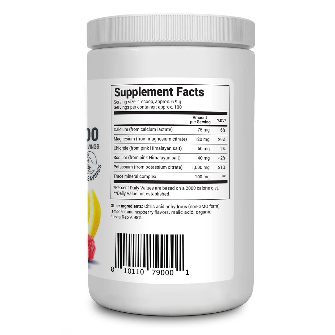 Dr. Berg's Electrolyte Powder 100 Servings Bundle - Raspberry Lemon & Lemonade Dr. Berg Nutritionals