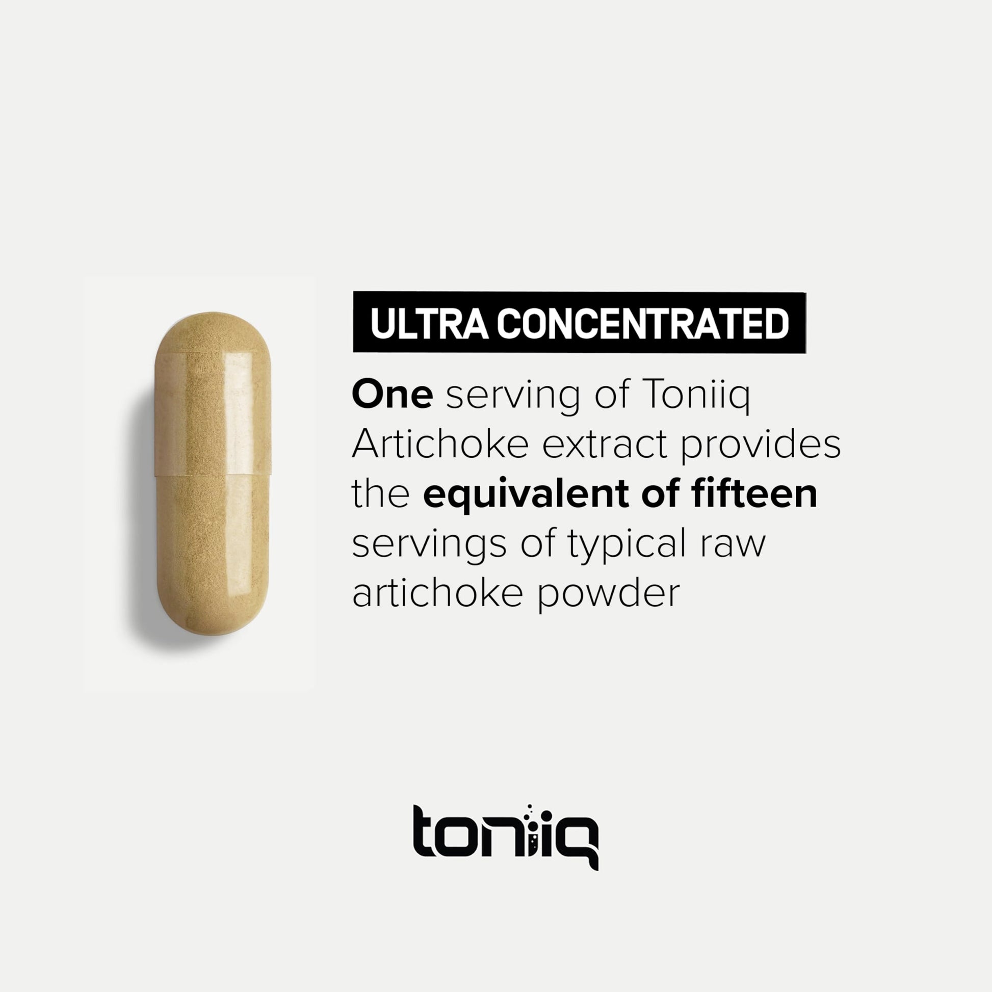 Toniiq 18,000mg 15x Concentrated Artichoke Extract Capsules - Ultra Concentrated Toniiq