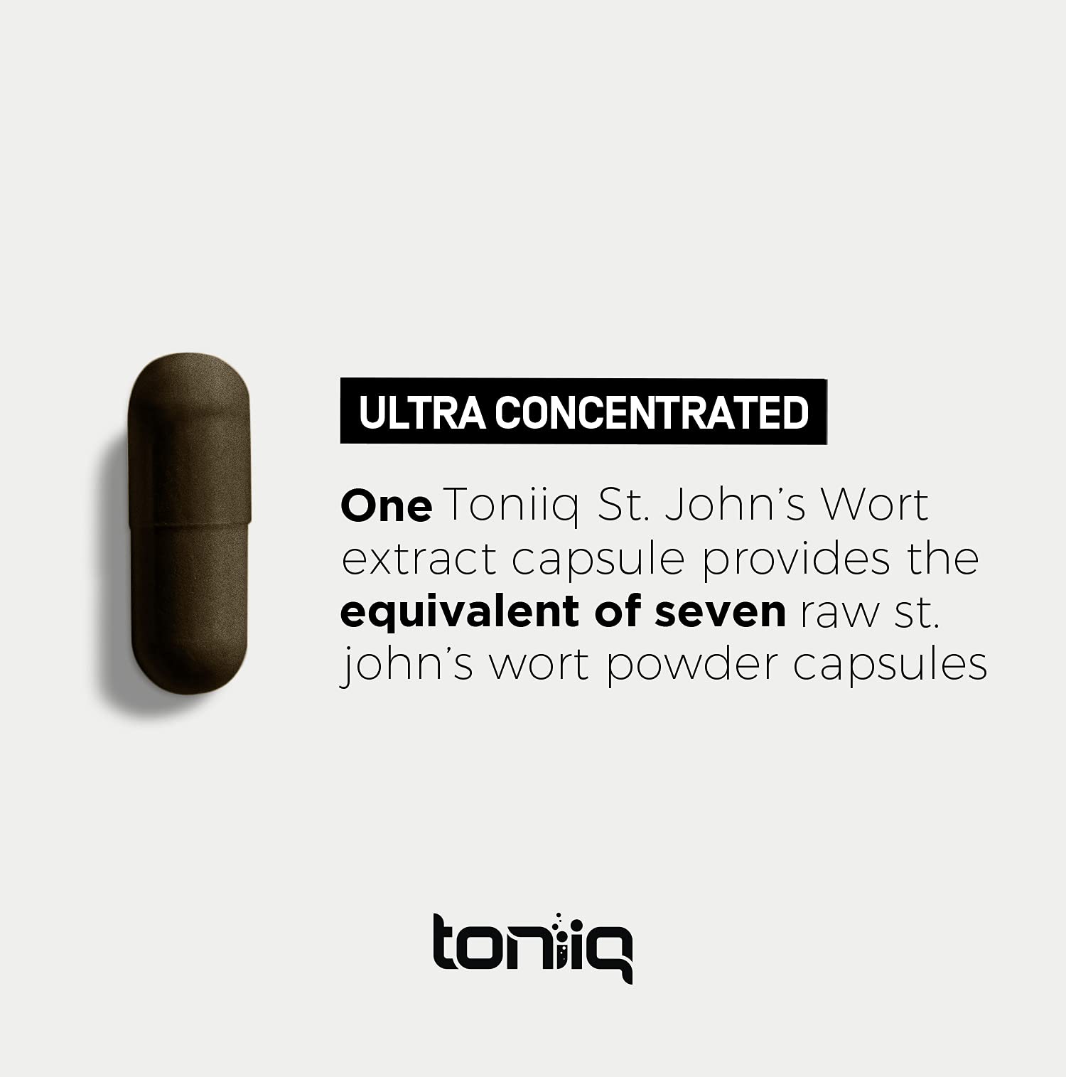 1,000mg Ultra High Strength St. John's Wort Capsules (Non-GMO) - 7X Concentrated Toniiq