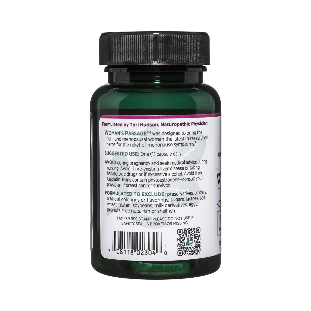 Vitanica - Woman's Passage - Menopause Support - 30 Vegetarian Capsules