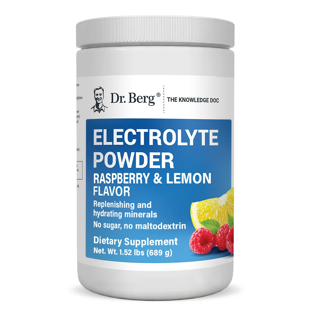 Dr. Berg's Electrolyte Powder 100 Servings Bundle - Raspberry Lemon & Lemonade Dr. Berg Nutritionals