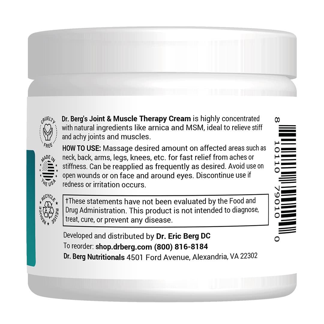 Dr. Berg's Joint & Muscle Cream - Workout Recovery, Full-Body Relaxation, Skin Nourishme Dr. Berg Nutritionals