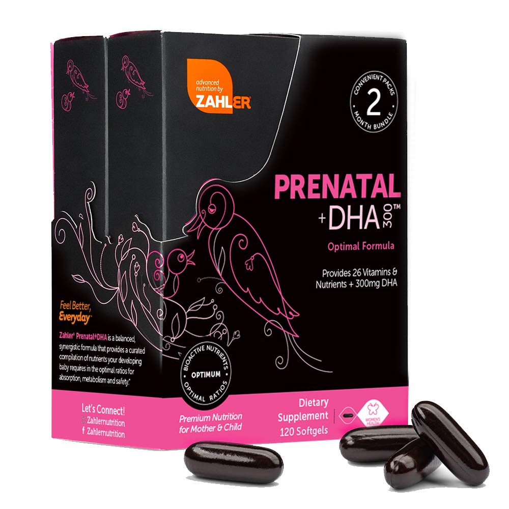 Zahler Prenatal Vitamin with DHA & Folate - DHA Supplements & Prenatal Multivitamin