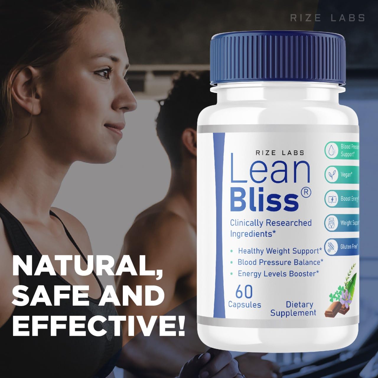 (3 Pack) Lean Bliss Weight Loss Pills, Lean Bliss Fat Burning Formula, LeanBliss Advanced rize labs