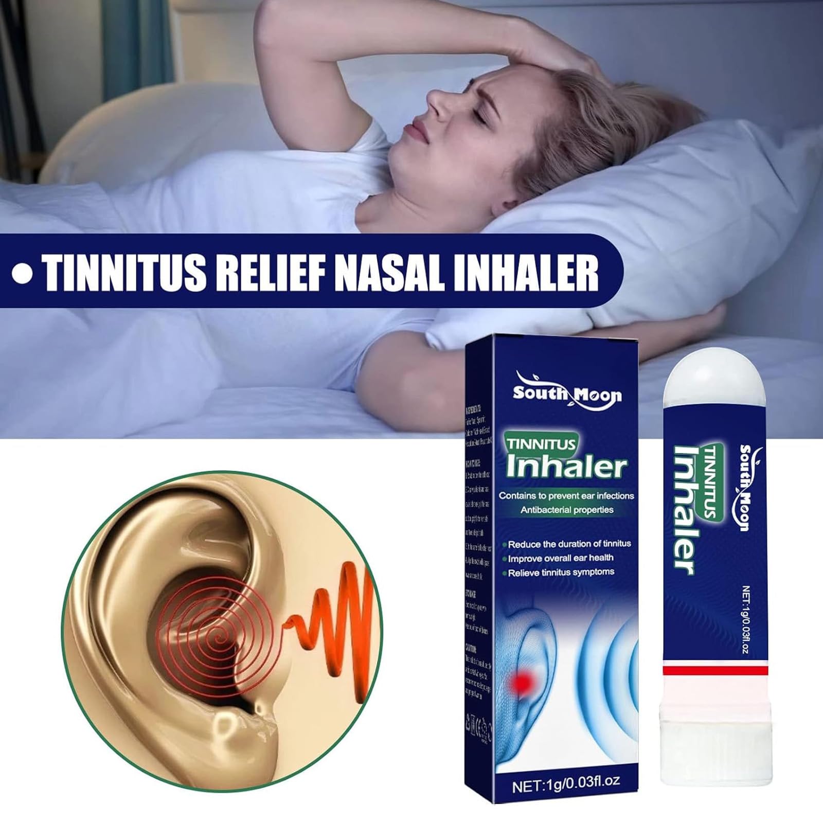 3/5/8PCS Echo Ease Tinnitus Inhaler, Tinnitus Relief for Ringing Ears Device, Auricalm Tinnitus Dailebao
