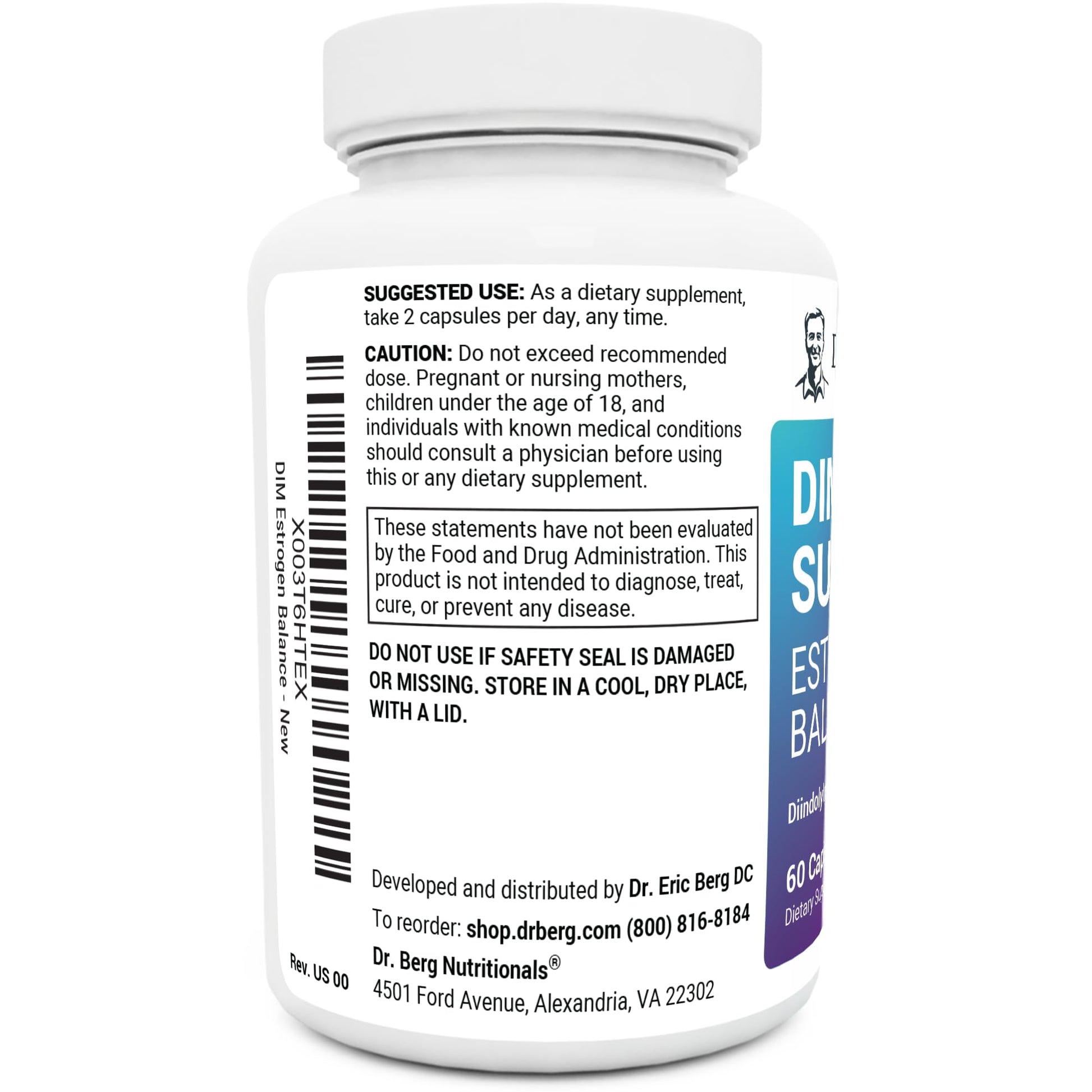 Dr. Berg DIM Supplement Estrogen Balance - Original Estrogen Supplement for Women with Diindolylmethane Dr. Berg Nutritionals