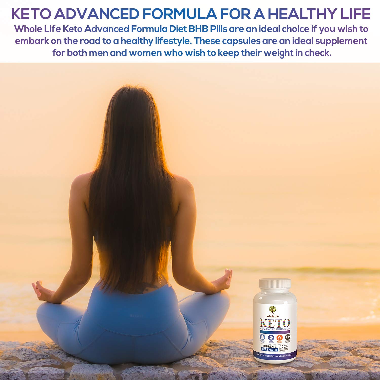 WHOLE LIFE Keto Advanced Formula Diet BHB Pills - Ketogenic All Natural, Support WHOLE LIFE