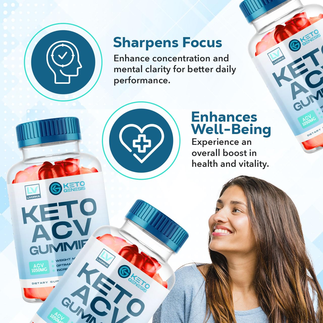 2 Pack - Keto Genesis Keto ACV Gummies Advanced Weight Loss, Genesis ACV, Genesis LIVORKA