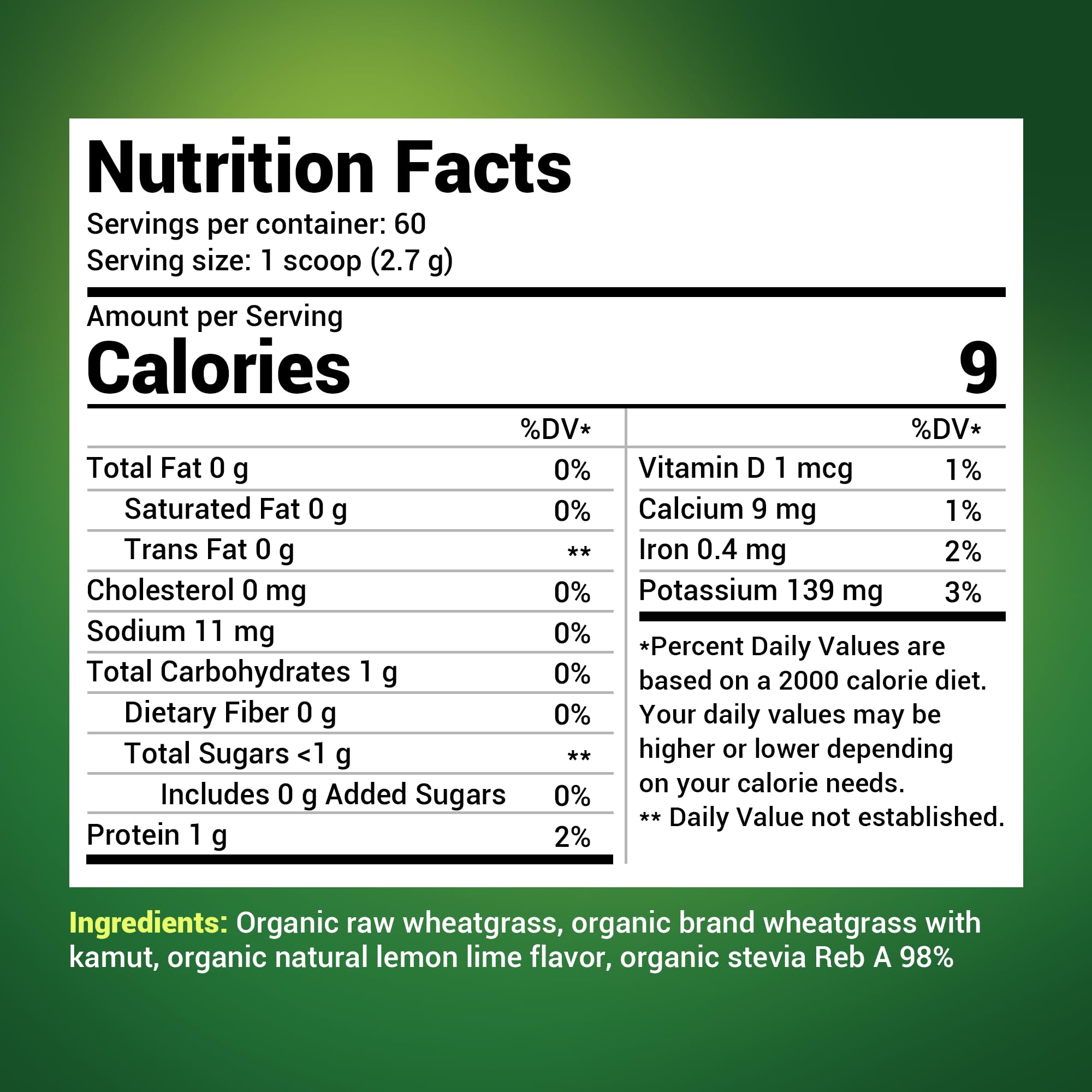 Dr. Berg's Raw Wheatgrass Juice Powder (60 Servings) - USDA Certified Organic Dr. Berg Nutritionals