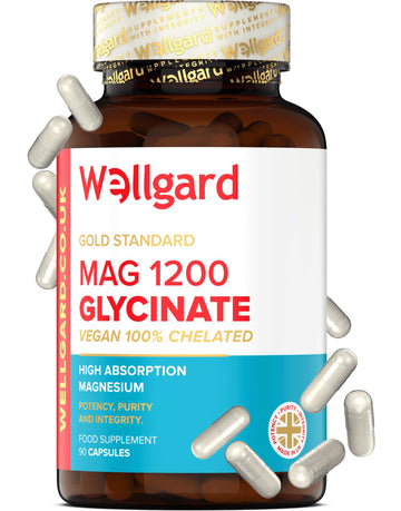 Wellgard Magnesium Glycinate, Mag 1200, High Strength Magnesium Bisglycinate
