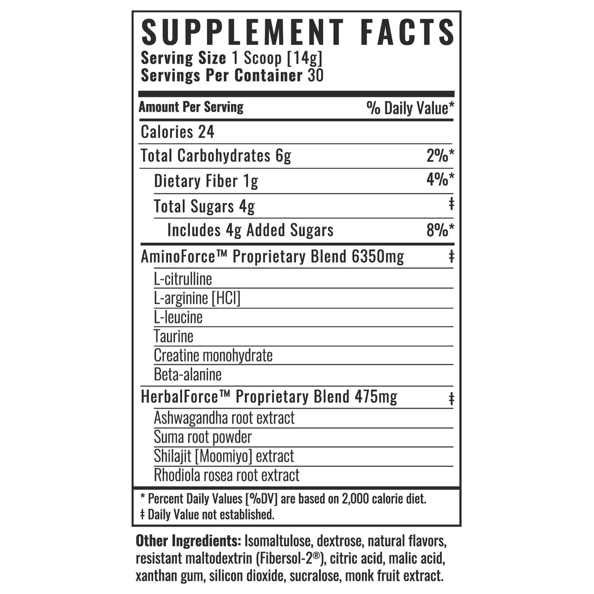 Wilderness Athlete - Brute Force (Caffeine Free Preworkout) | Stim Free Pre Workout Energy Powder Mix - Natural Energy Caffeine Free Preworkout - Workout Powder - 30 Serving Tub (Watermelon Lime)