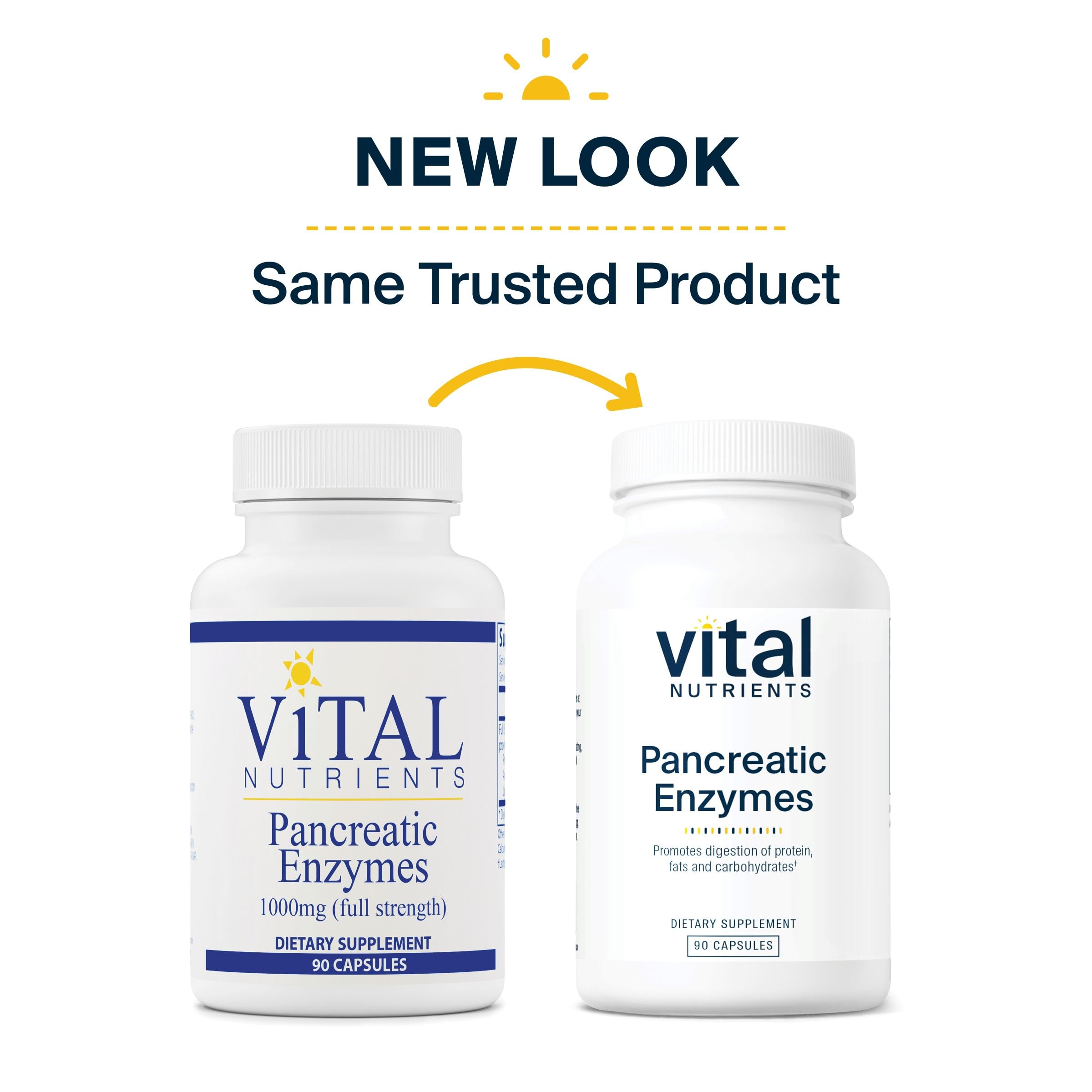 Vital Nutrients Pancreatic Enzymes 1000mg (Full Strength) | Pancreatin Digestion Supple Vital Nutrients