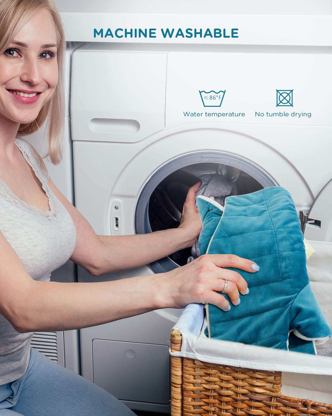 Weighted Heating Pad for Neck and Shoulders, Comfytemp 2.2lb Large Electric Heated Neck Comfytemp