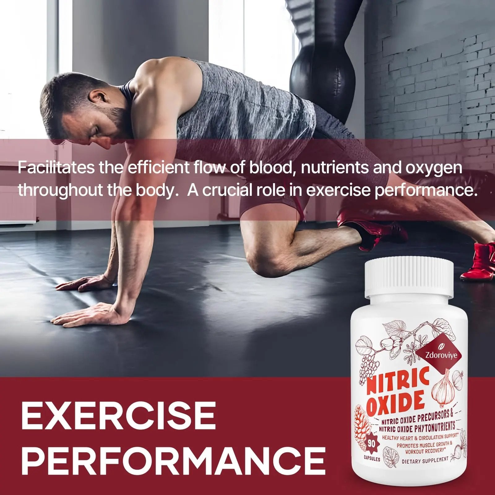 Zdoroviye Nitric Oxide Supplement for Men Women, Nitric Oxide Precursor & Nitric Oxide Zdoroviye