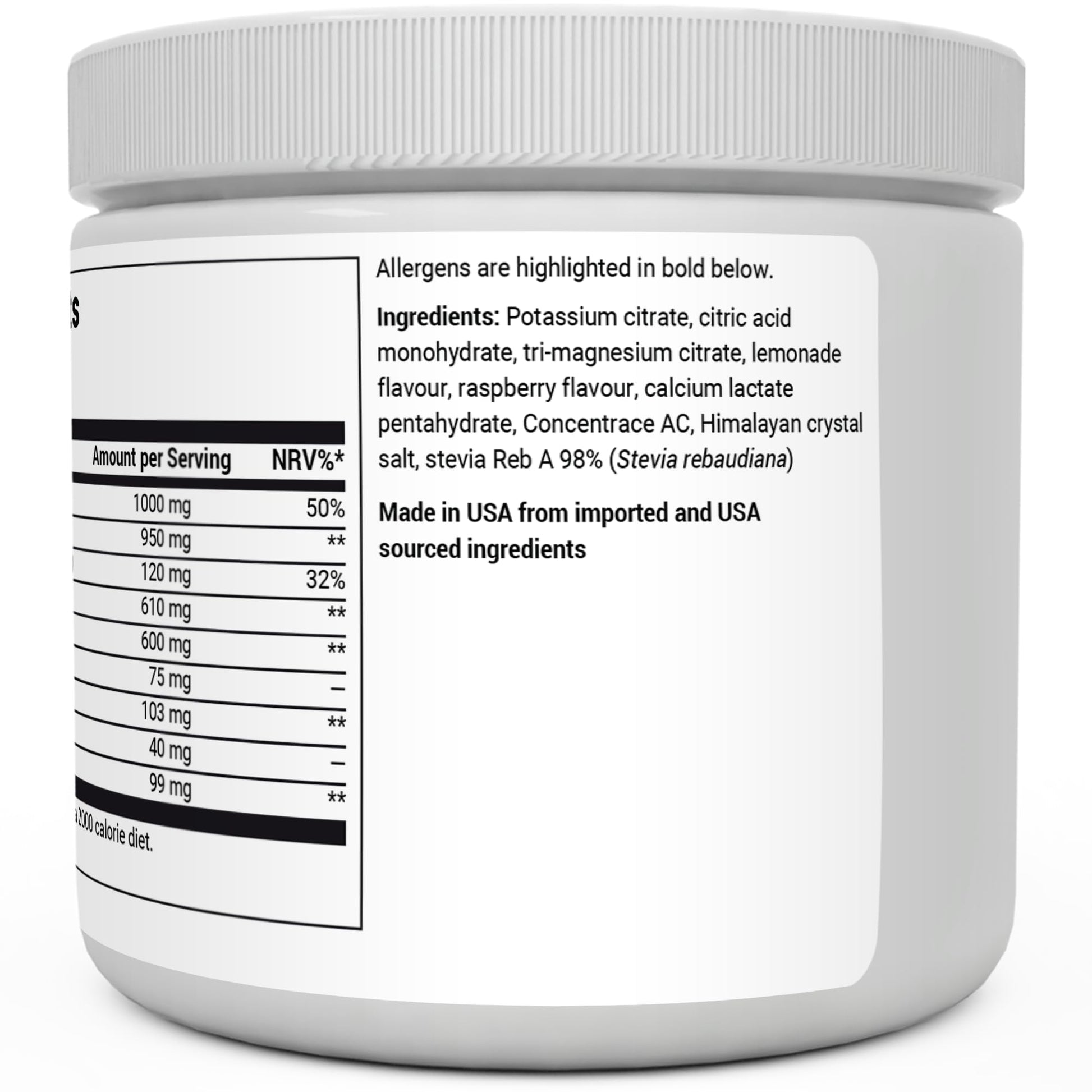 Dr. Berg Electrolyte Powder - Electrolyte Drink Supplements with 1000mg Potassium Dr. Berg Nutritionals