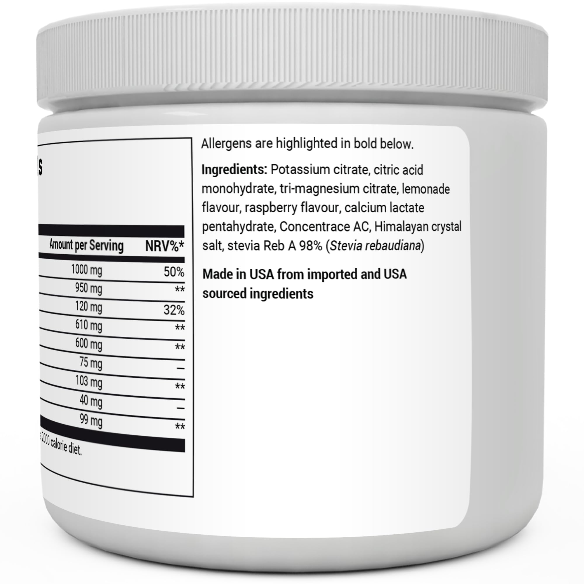 Dr. Berg Electrolyte Powder - Electrolyte Drink Supplements with 1000mg Potassium Dr. Berg Nutritionals