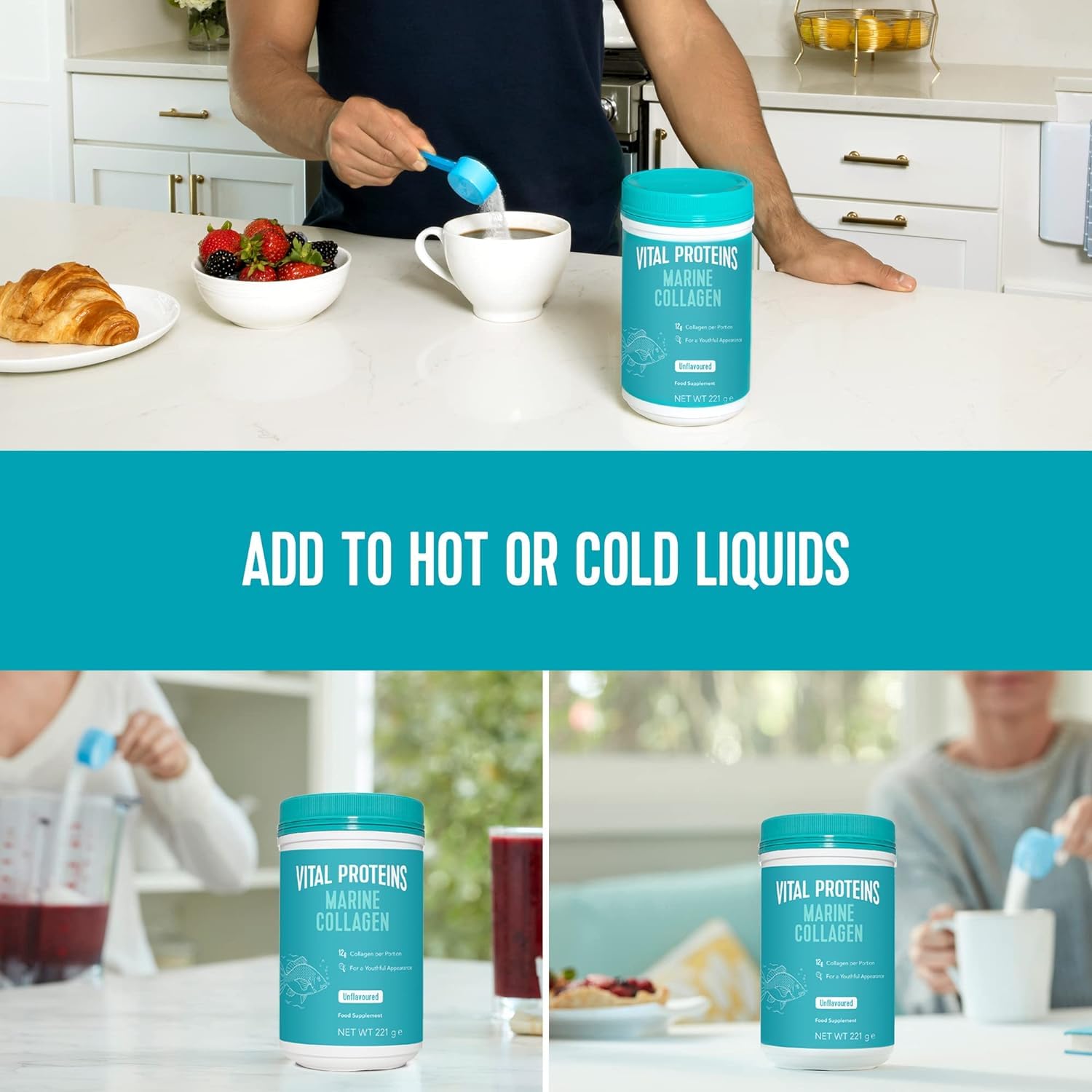 Vital Proteins Marine Collagen Peptides Powder Supplement - Hydrolyzed Collagen Tudor