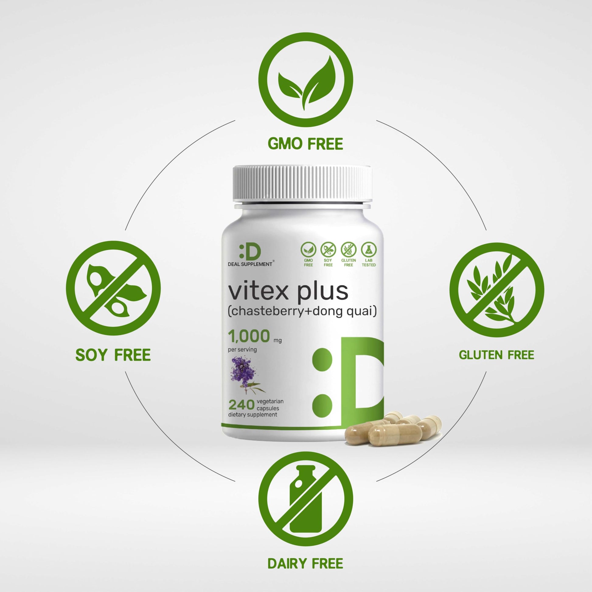 Vitex Supplement for Women – Vitex Chasteberry Supplement 1000mg Per Serving Plus Dong Quai Root DEAL SUPPLEMENT