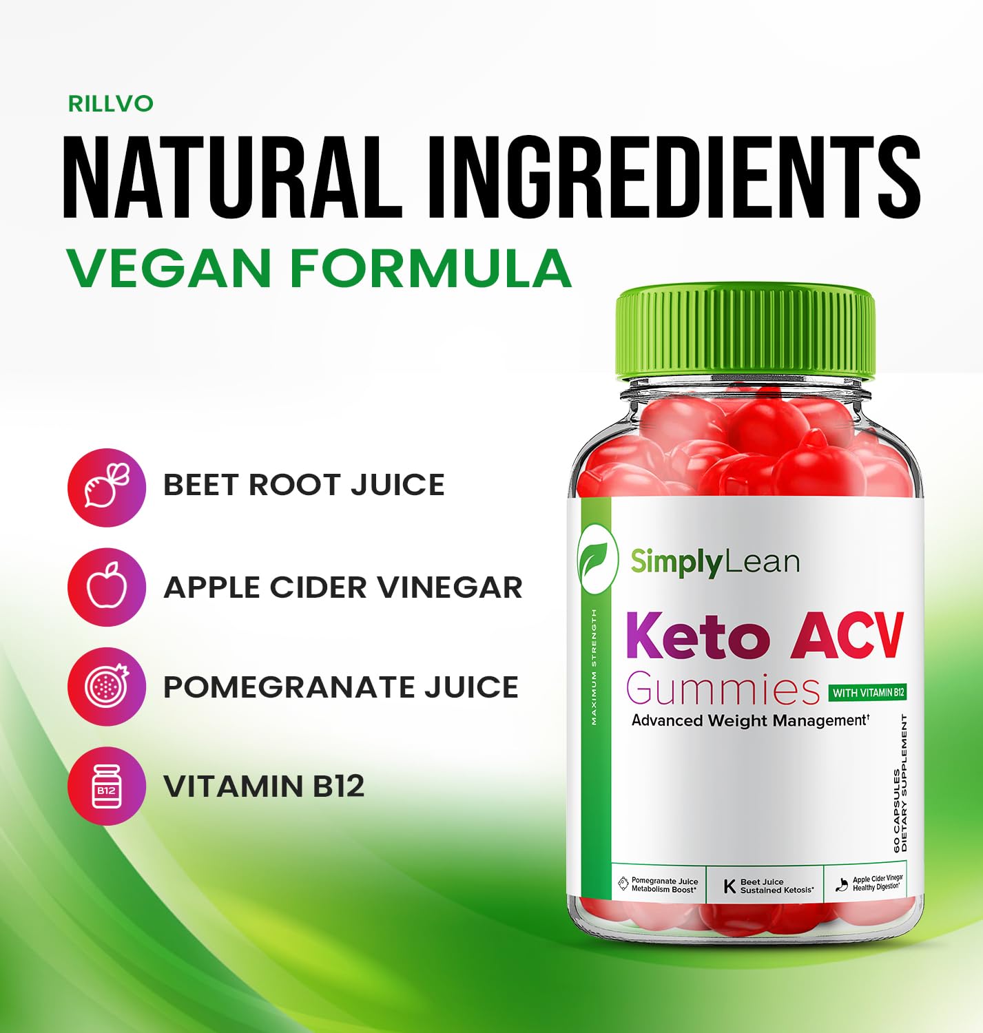(5 Pack) Simply Lean Keto ACV Gummies - Official - Keto Simply Lean ACV Advanced Rillvo