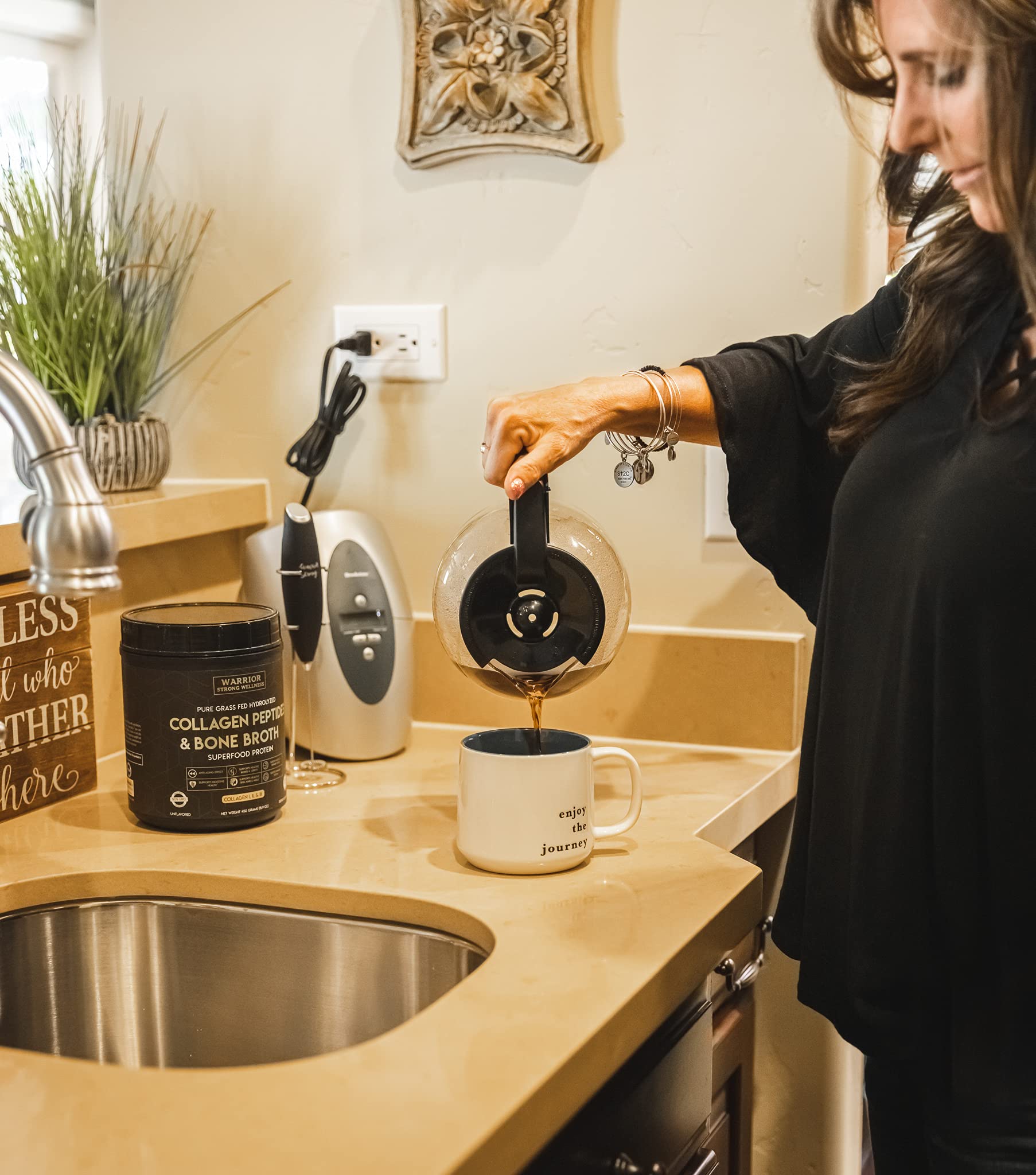 Warrior Strong Wellness Premium Collagen Peptides Bone Broth: Grass Fed Hydrolyzed Warrior Strong Wellness