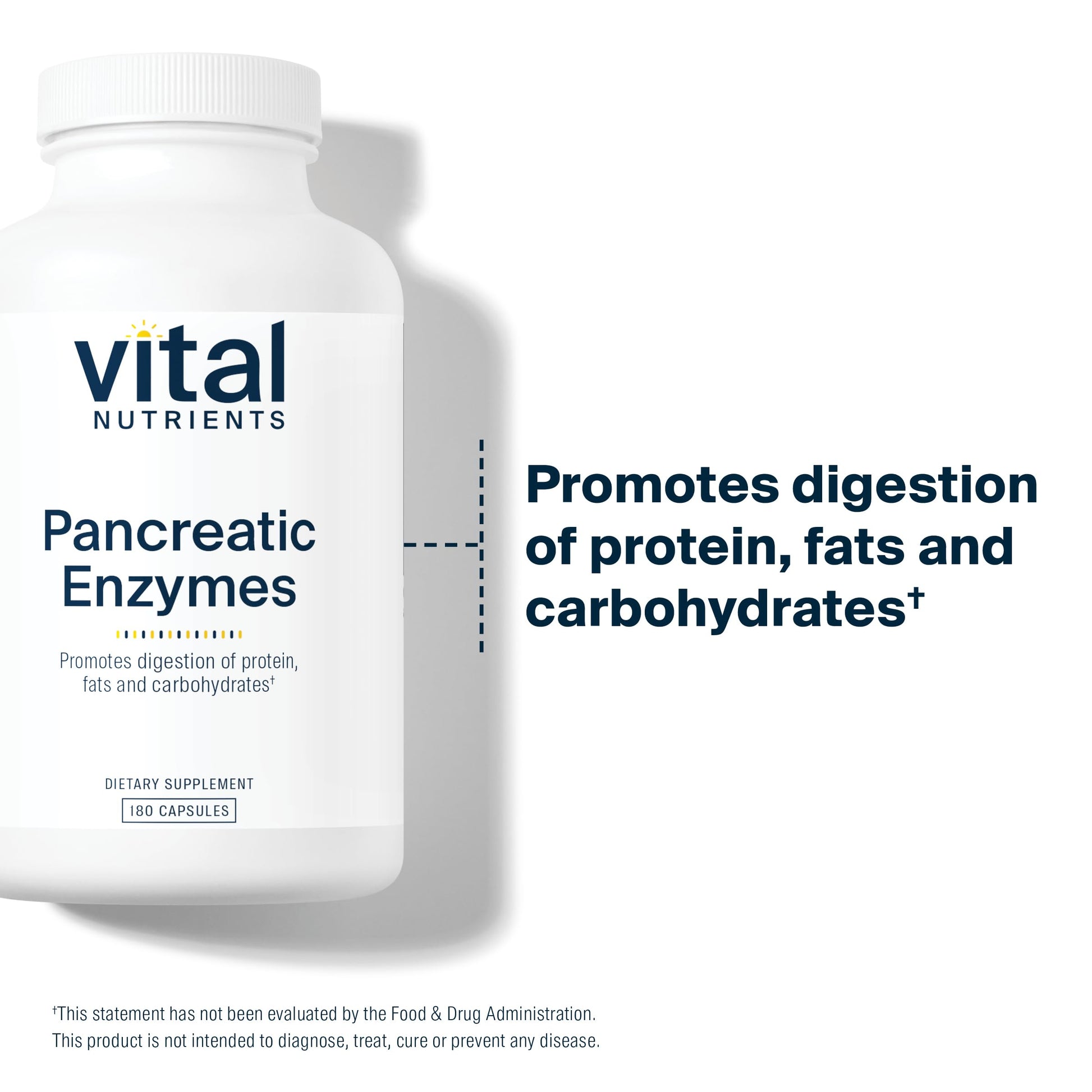 Vital Nutrients Pancreatic Enzymes 1000mg (Full Strength) | Pancreatin Digestion Supple Vital Nutrients