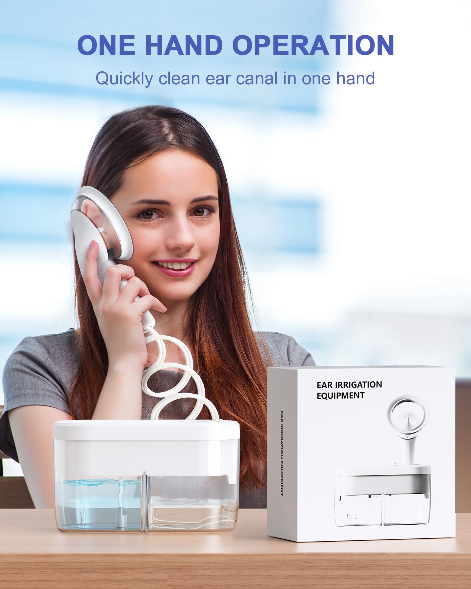 Water Powered Ear Cleaner, Ear Wax Removal Kit with Sewage System KAUGIC