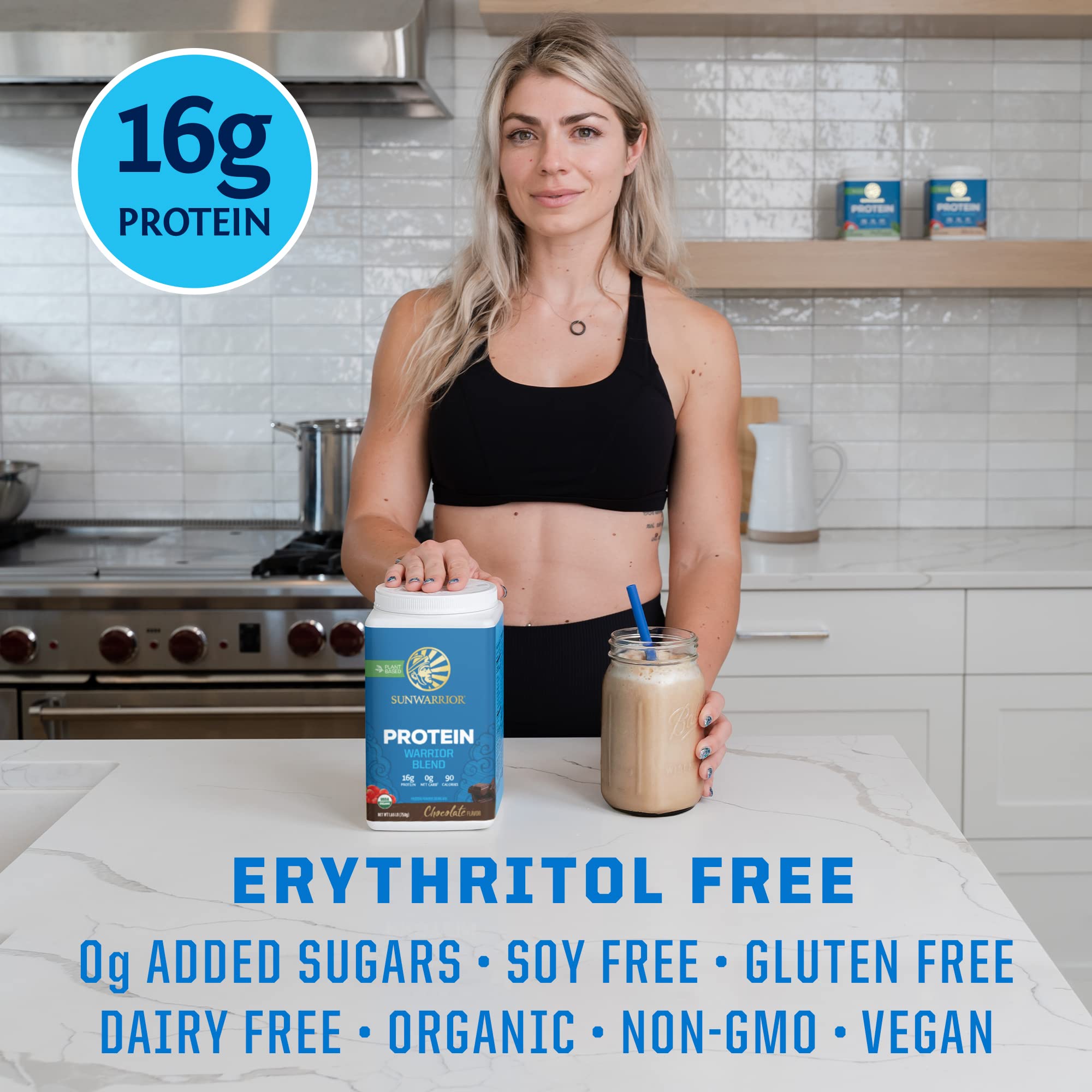 Vegan Organic Protein Powder Plant-based | BCAA Amino Acids Hemp Seed Soy Sunwarrior