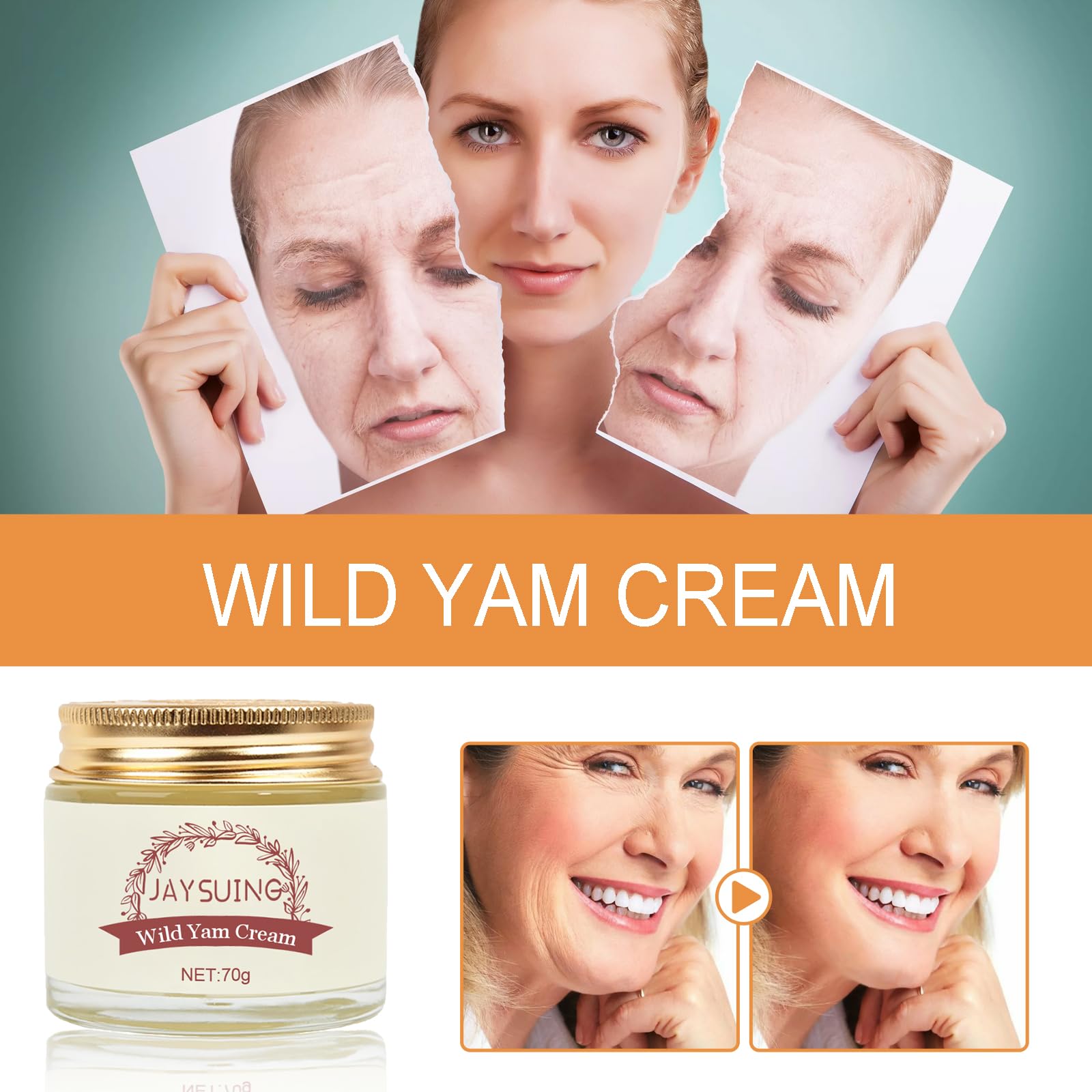 YIIORAUP Wild Yam Cream, Annas Wild Yam Cream Organic for Hormone Balance, Women'S Organic YIIORAUP