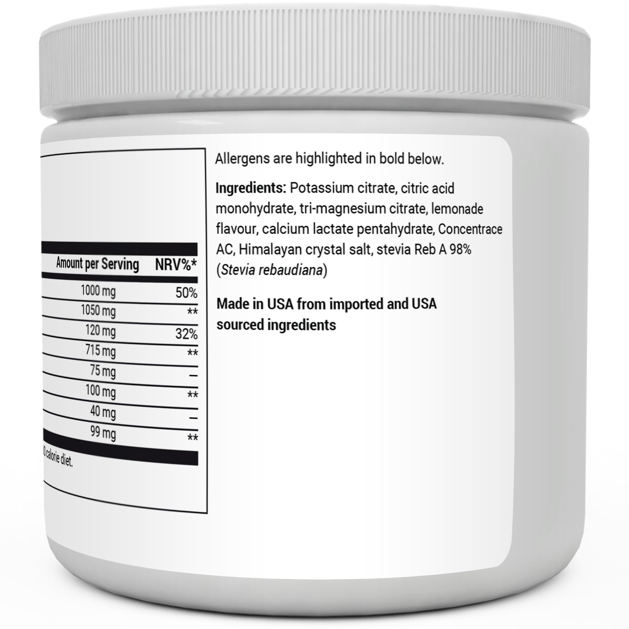 Dr. Berg Electrolyte Powder - Electrolyte Drink Supplements with 1000mg Potassium Dr. Berg Nutritionals