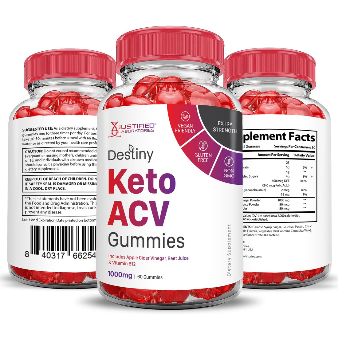 (2 Pack) Destiny Keto ACV Gummies Advanced Formula 1000MG Destiny Keto Gummies