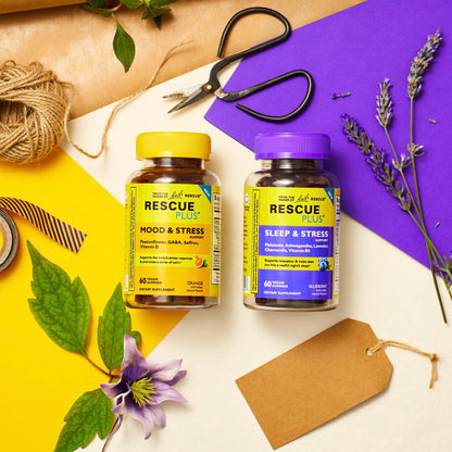 Bach RESCUE Plus Gummy Day & Night Bundle 2 x 60 Count RESCUE
