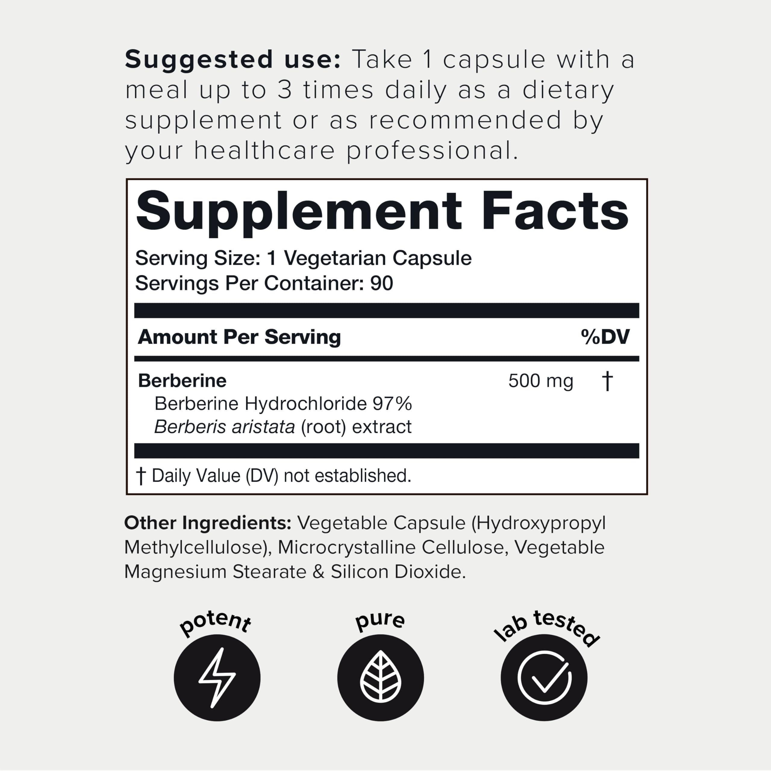 Toniiq Ultra High Strength Berberine HCl 500mg from The Himalayas - Berberine Suppleme Toniiq