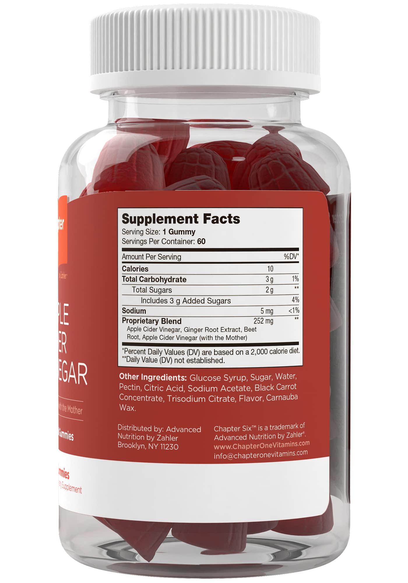 Zahler - Apple Cider Vinegar Gummies Kosher & Delicious ACV for Women Men Raw Zahler