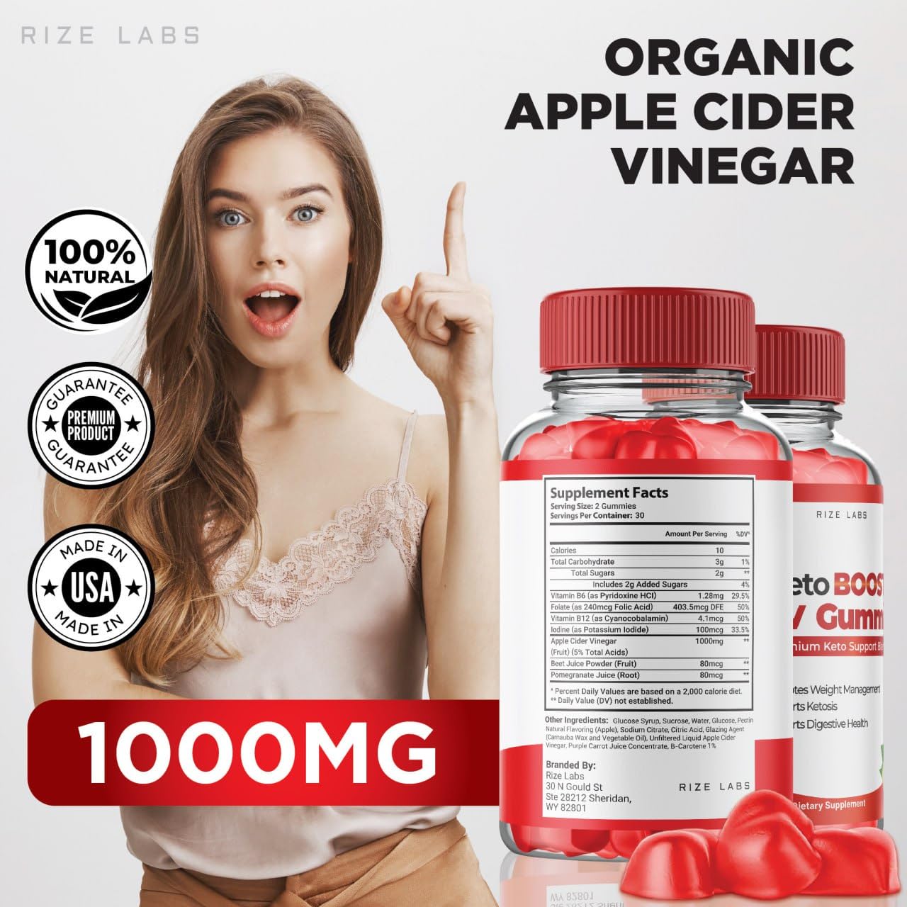 (2 Pack) Keto Boost ACV Gummies - Keto Boost ACV Gummies for Advanced Weight Loss rize labs