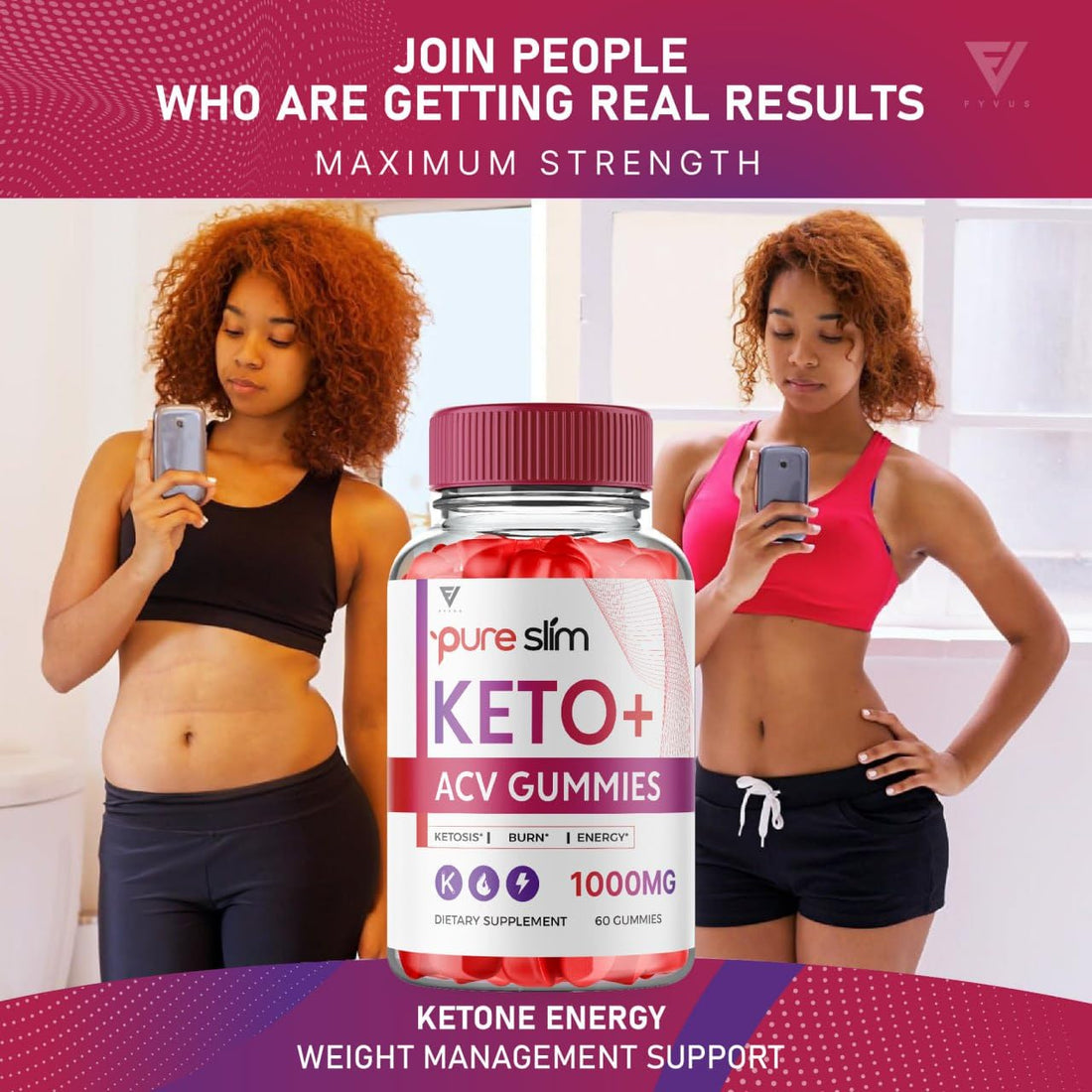 (5 Pack) Pure Slim Keto ACV Gummies, Pure Slim Keto ACV Gummies Advanced Weight Loss