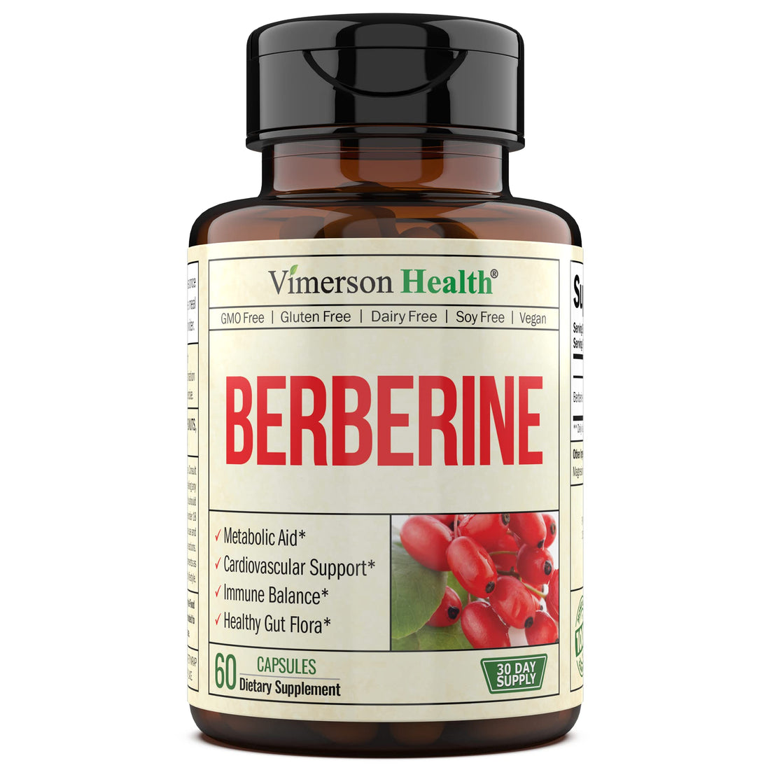 Vimerson Health Berberine Supplement with 3rd Party Tested Berberine 1200mg Per Serving