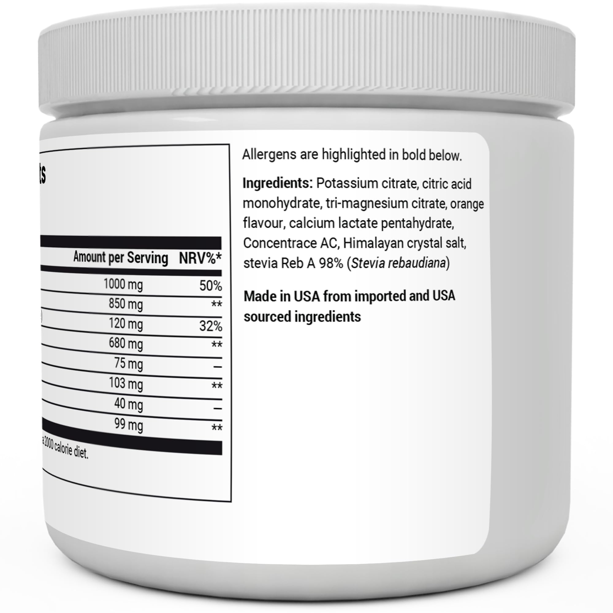 Dr. Berg Electrolyte Powder - Electrolyte Drink Supplements with 1000mg Potassium Dr. Berg Nutritionals