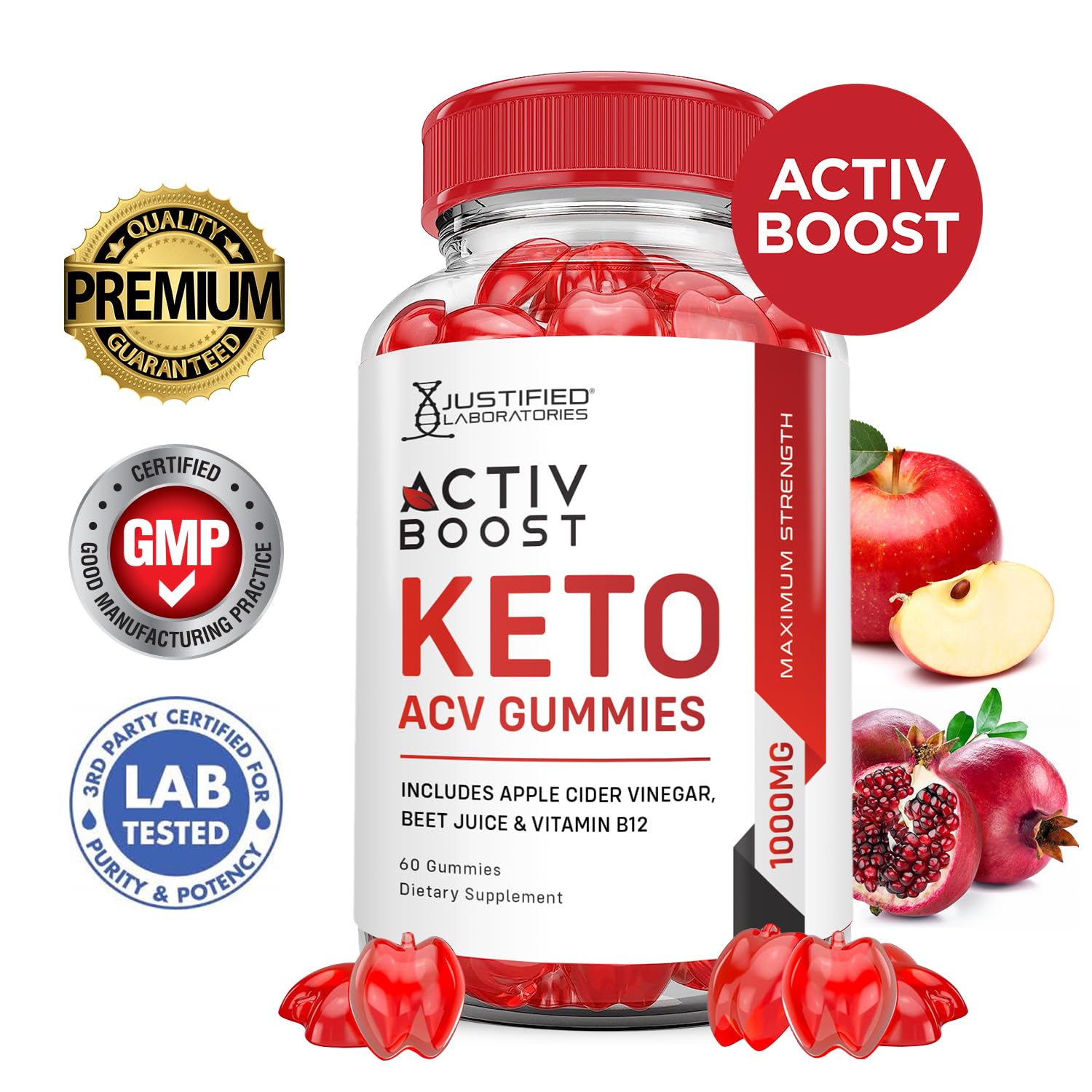(10 Pack) Activboost Keto ACV Gummies Advanced Formula 1000MG Active Boost Keto Justified Laboratories