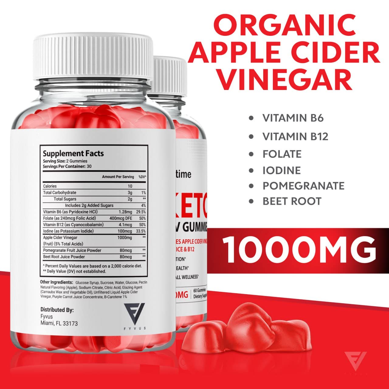 (3 Pack) Lifetime Keto Plus ACV Gummies Advanced Weight Loss AVC, Life Time Keto ACV Fyvus