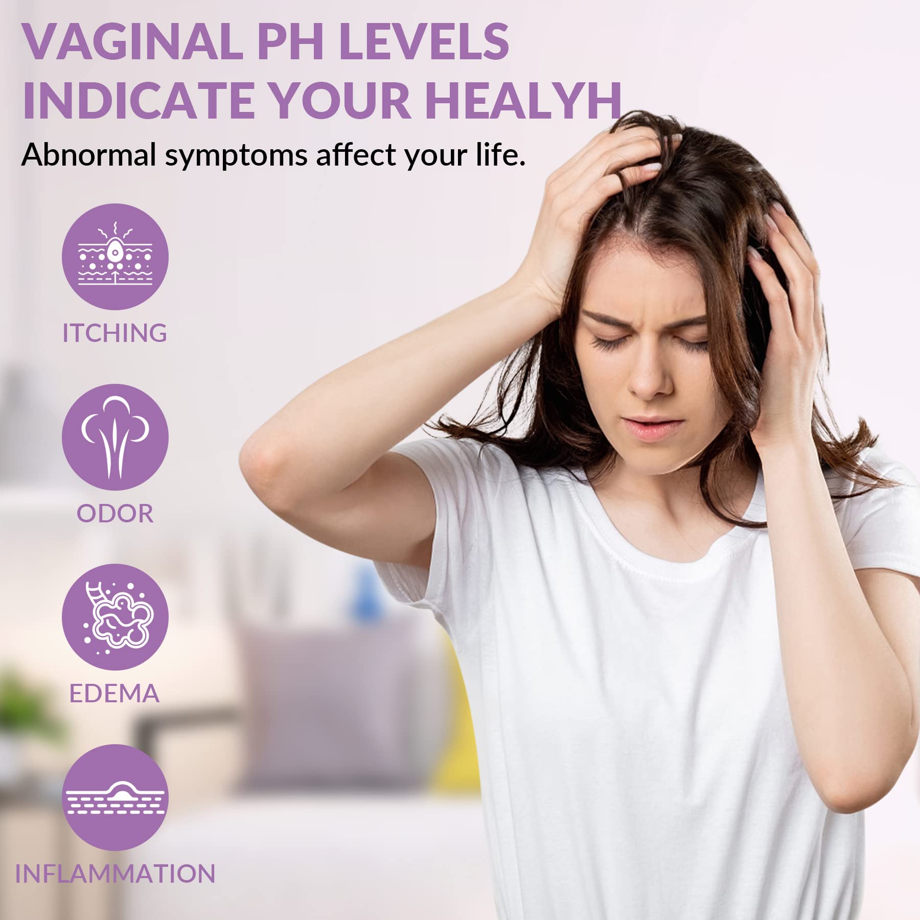 Yeast Infection Test for Women, 50 Count Vaginal pH Test Strips, BV Test Kit at Home SaySummer