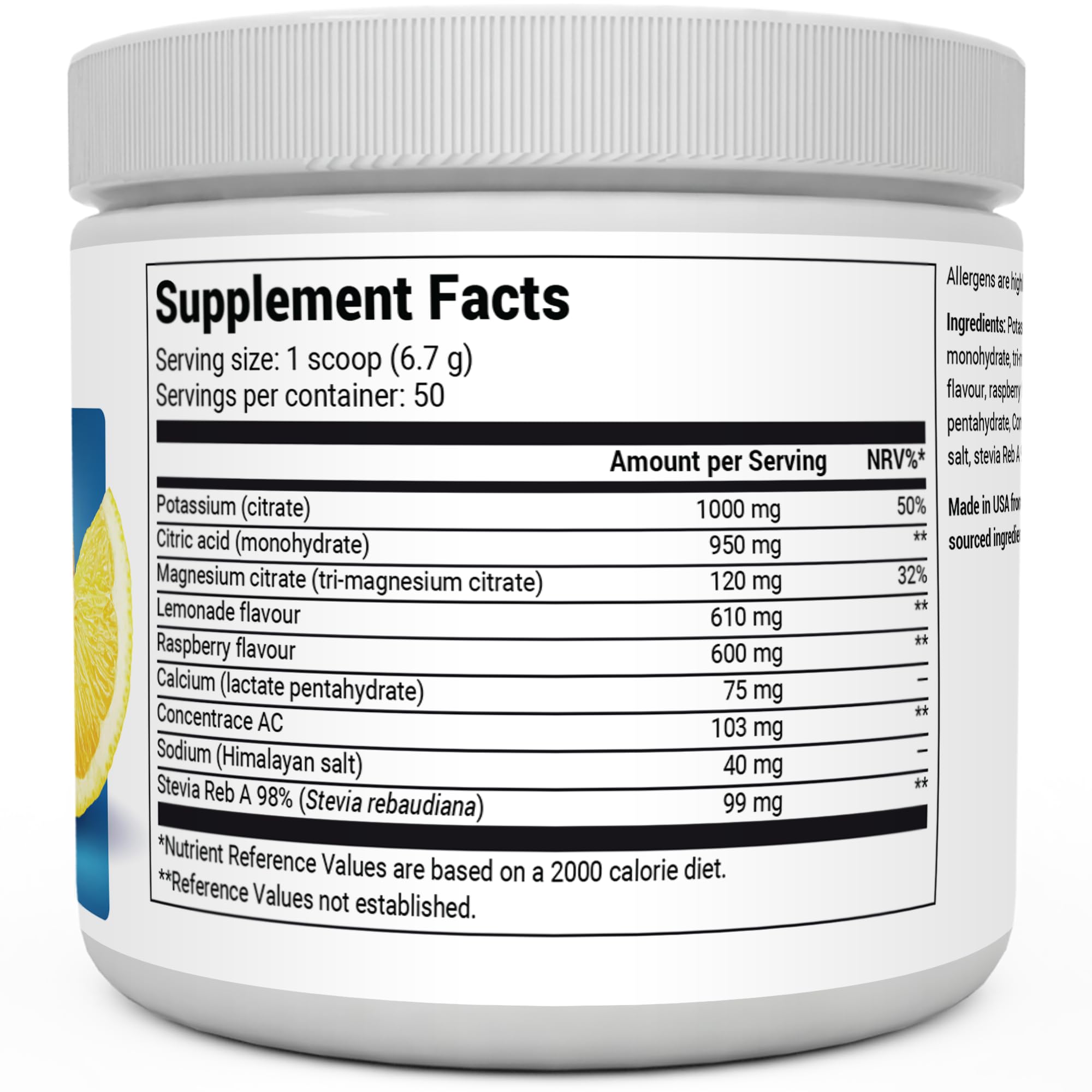 Dr. Berg Electrolyte Powder - Electrolyte Drink Supplements with 1000mg Potassium Dr. Berg Nutritionals