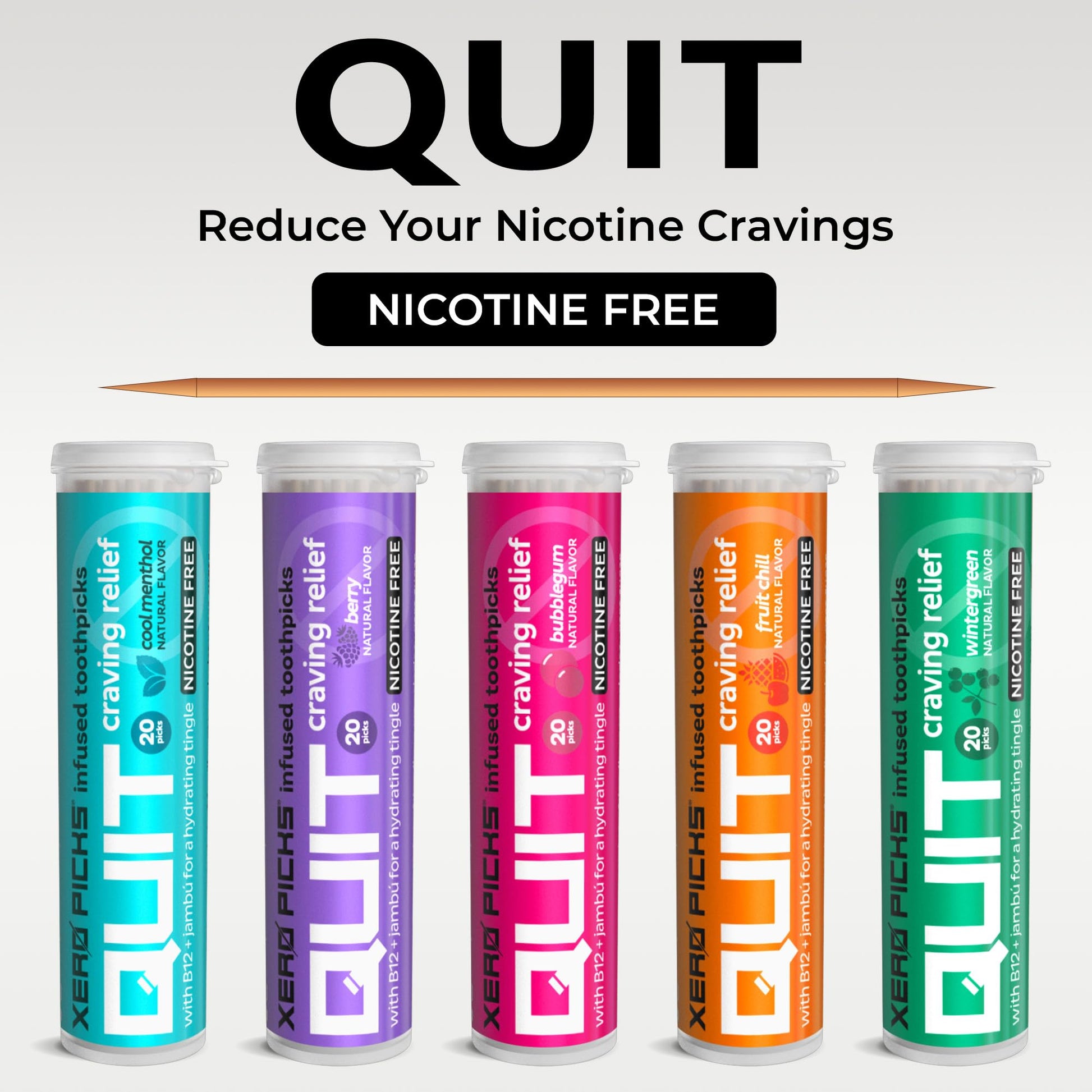 Xero Picks Infused Flavored Toothpicks to Help Quit Smoking - Nicotine Xero Picks