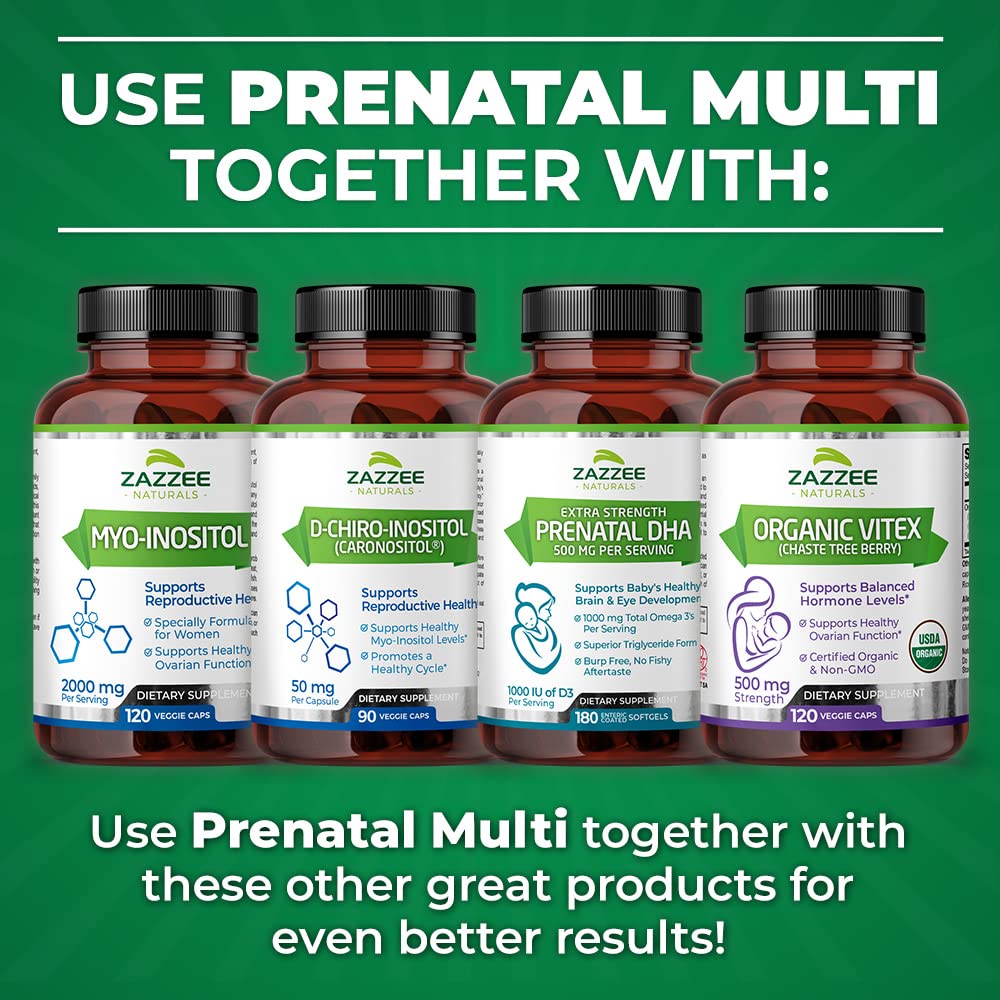 Zazzee Extra Strength Prenatal DHA and Extra Strength Prental Multi Complex