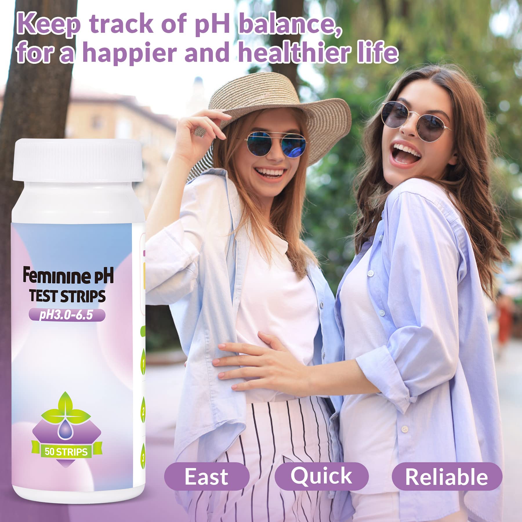 Yeast Infection Test for Women, 50 Count Vaginal pH Test Strips, BV Test Kit at Home SaySummer