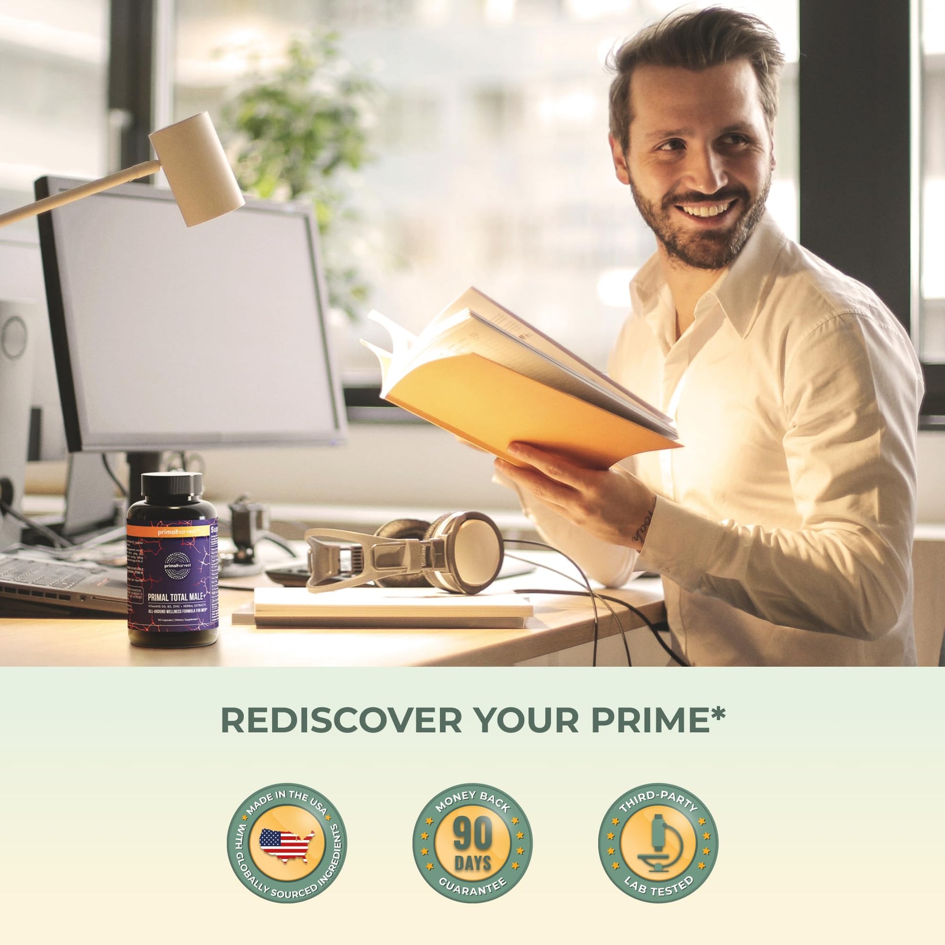 Primal Harvest Primal Total Male Natural Tribulus Terrestris, Fenugreek, Korean Ginseng Primal Harvest