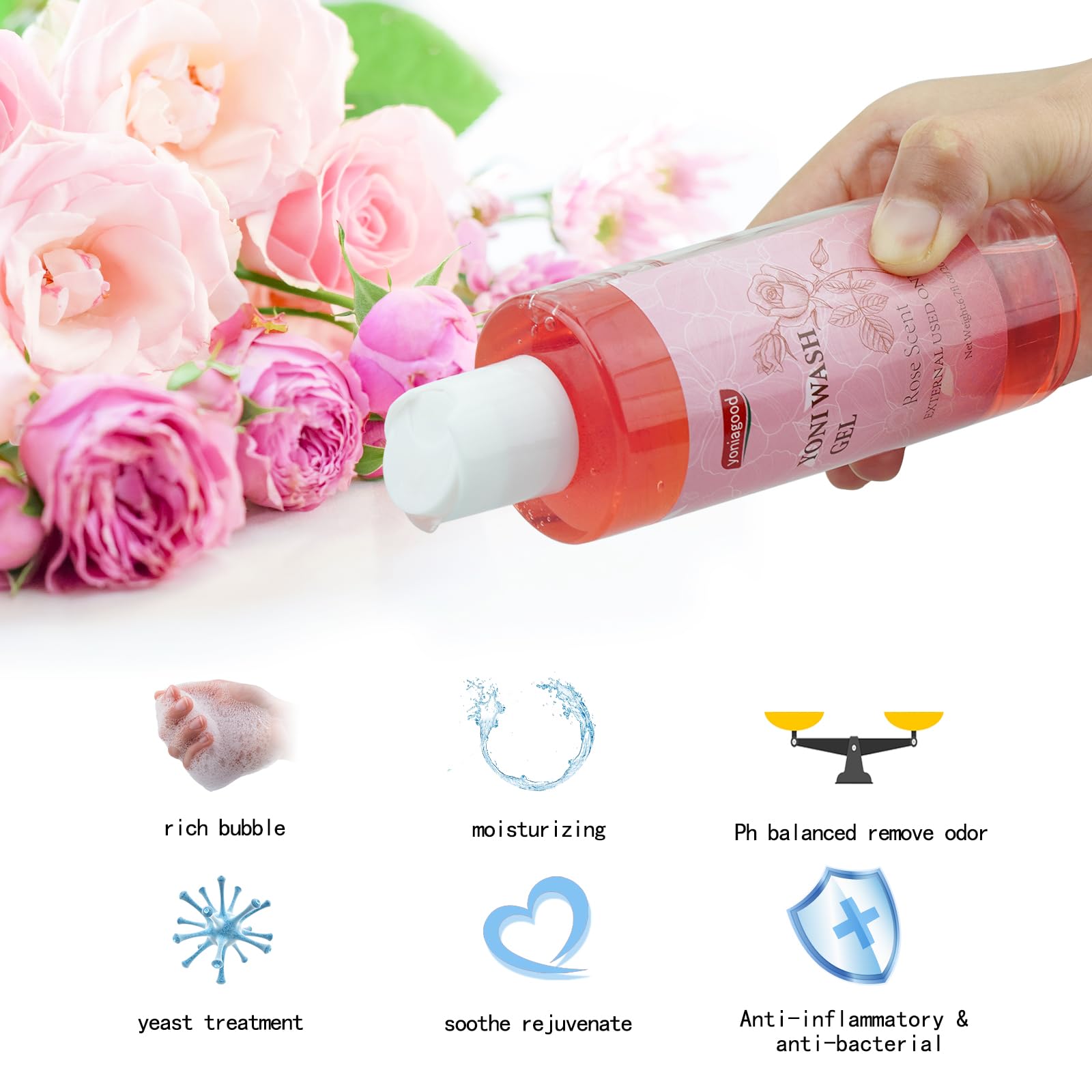 4 pack Yoni Wash Yoni Essential Oil Soap for Women Set, 2 * 30ml Feminine Oil, 6.7 fl.oz Feminine Wash yoniagood