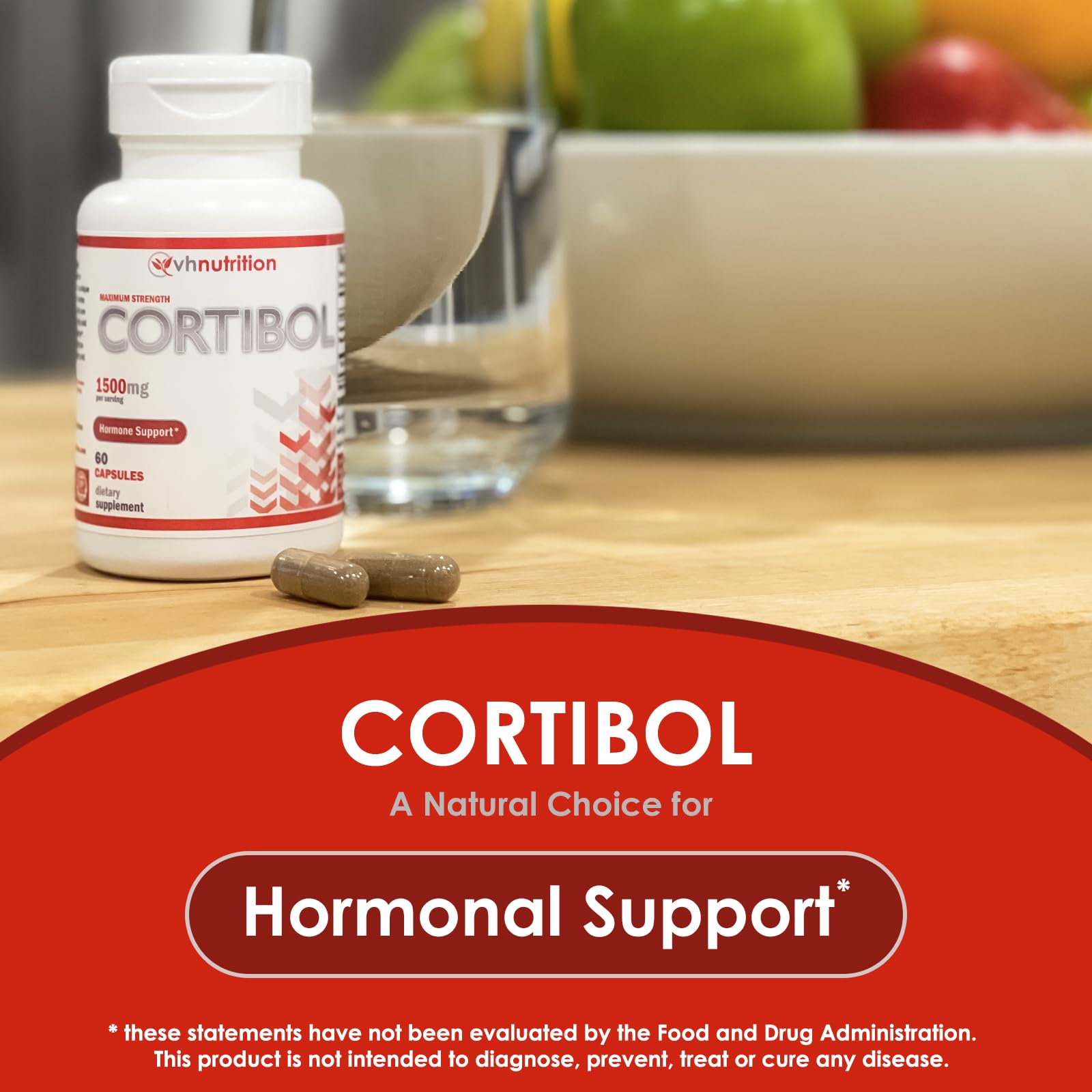VH Nutrition CORTIBOL | Cortisol Manager* Supplement | Maximum Strength Adrenal VH Nutrition