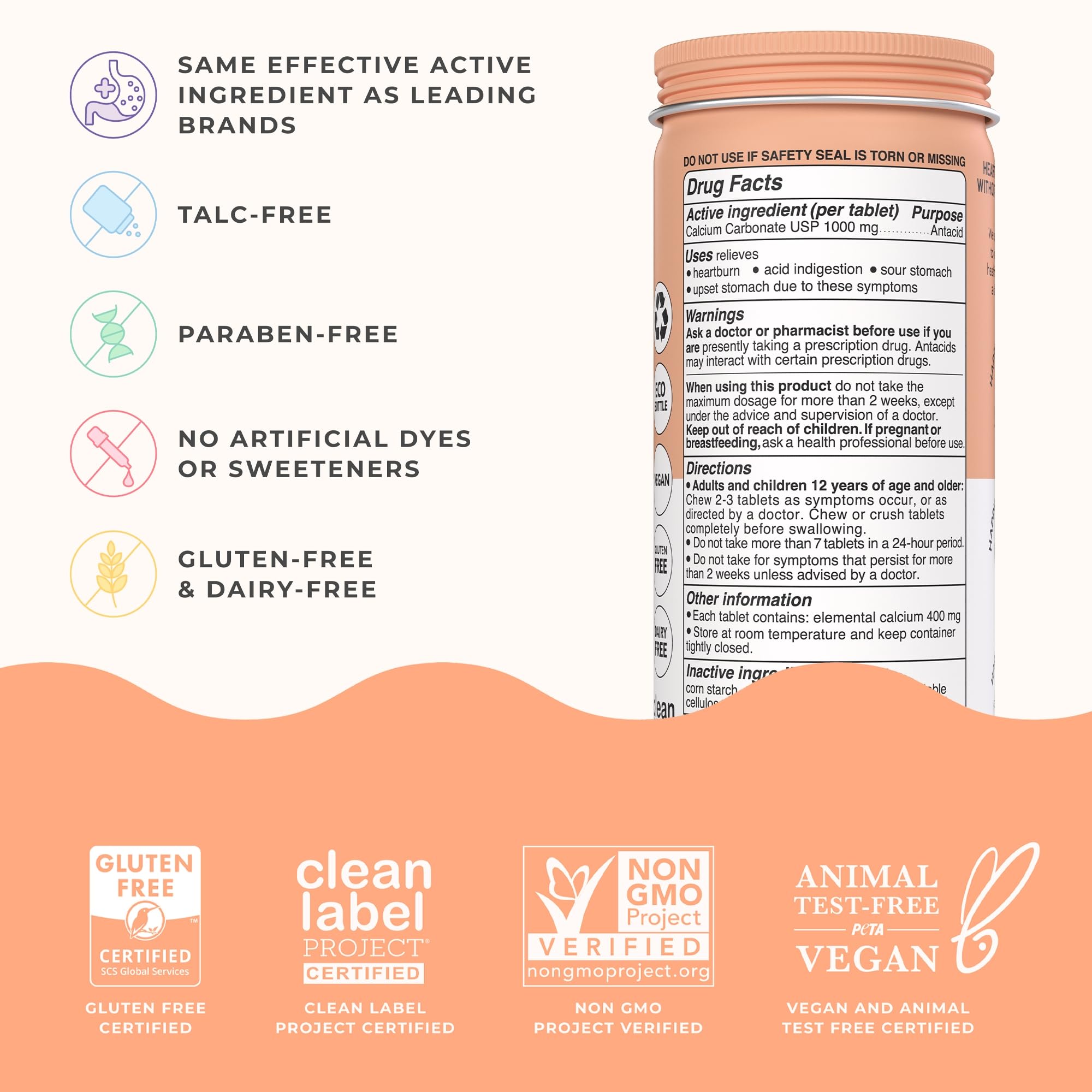 Wonderbelly Antacid, Effective Heartburn and Instant Acid Indigestion Relief, Maximum Wonderbelly